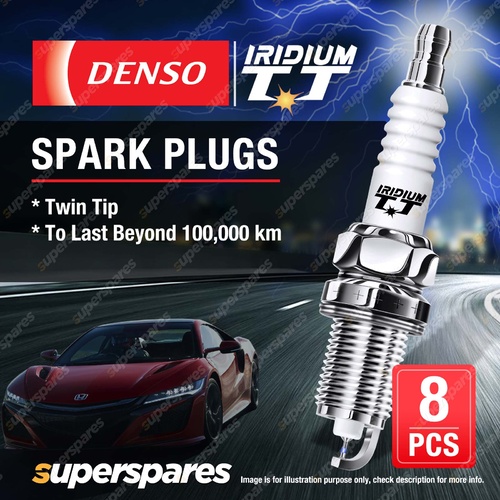 8 x Denso Iridium TT Spark Plugs for Rolls-Royce Corniche L 410 M1T Turbo 6.7L