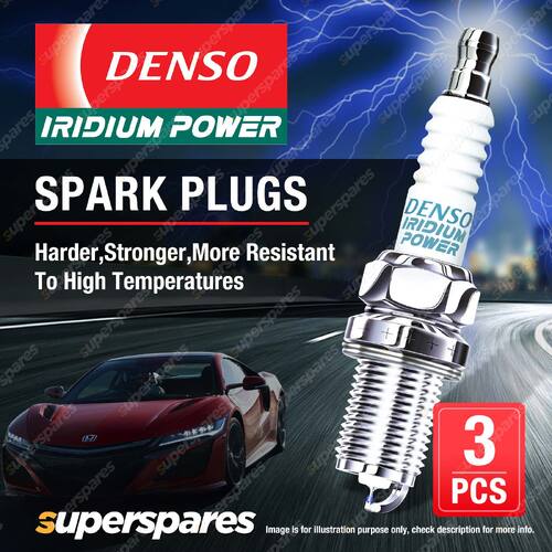 3 x Denso Iridium Power Spark Plugs for Suzuki Baleno EW FW K10C 1.0L 3Cyl 12V