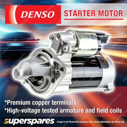 Denso New Starter Motor 12 Volts 1.0KW - Maximum Cranking Torque Reliability