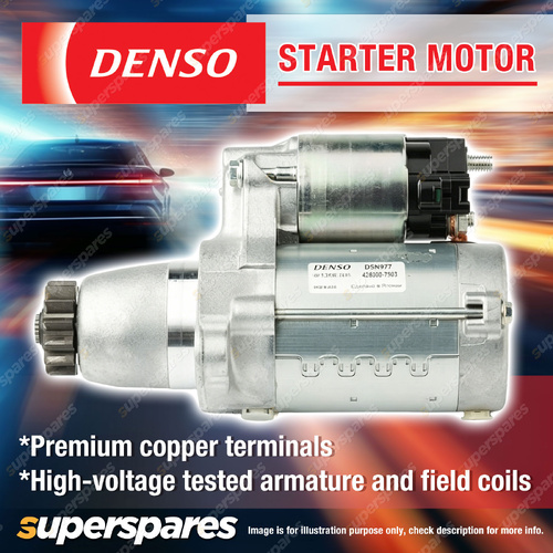 Denso New Starter Motor 12 Volts 1.6KW - Maximum Cranking Torque Reliability