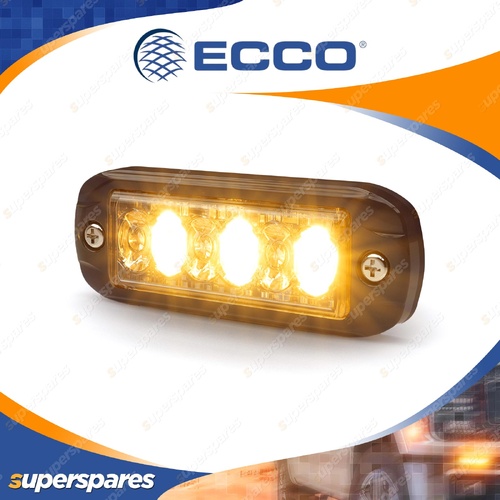 ECCO 12-24V Ultra-Thin Exterior LED Warning Light Amber / Green - Surface Mount