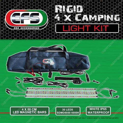 EFS YA'MATE White IP65 Waterproof Rigid 4 x Camping Light Kit Premium Quality