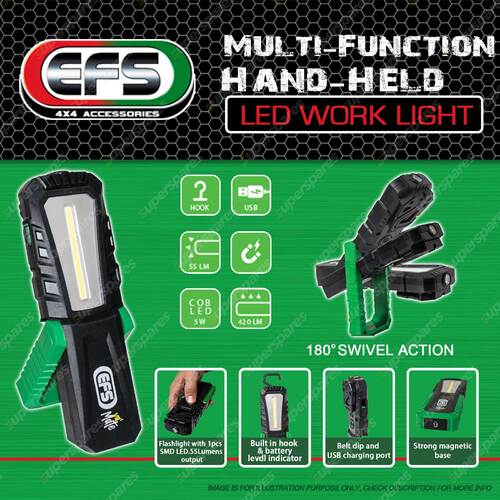 EFS YA'MATE Multi-Function Hand-Held Waterproof Led Work Light Premium Quality