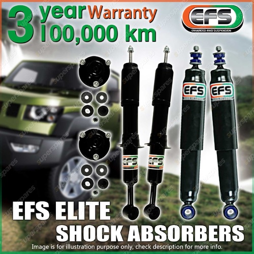 Front + Rear 40mm Lift EFS Elite Shock Absorbers for Ford Everest 2016-2018