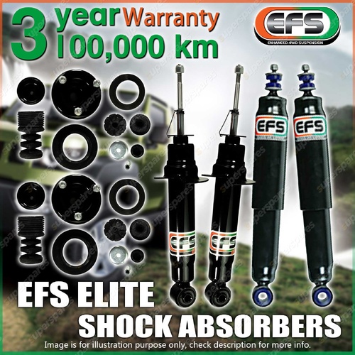 Front Rear 40mm Lift EFS Elite Shock Absorbers for Mitsubishi Pajero NM NP NS NT