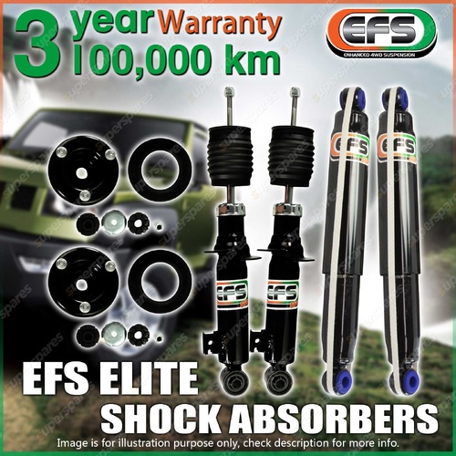 Front + Rear 40mm Lift EFS Elite Shock Absorbers for Mitsubishi Triton 4WD MQ