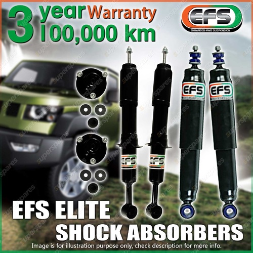 Front Rear 40mm Lift EFS Elite Shock Absorbers for Toyota Landcruiser Prado 120
