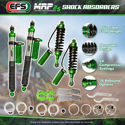 Front + Rear EFS MRP 2.5 Shock Absorbers for Toyota Hilux Rogue 4WD 2022-On