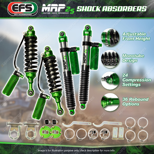 Front + Rear EFS 45mm Lift MRP 2.5 Shock Absorbers for LDV D90 2017-ON