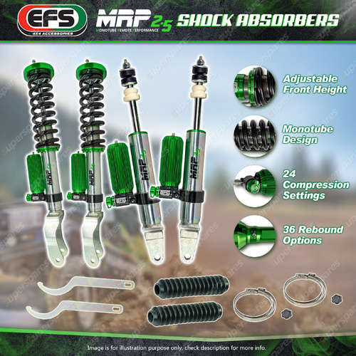 Front + Rear EFS 50mm Lift MRP 2.5 Shock Absorbers for Jeep Grand Cherokee WK2