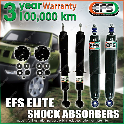 Front + Rear EFS 45mm Lift Elite Shock Absorbers for LDV D90 2017-ON