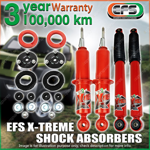 Front + Rear EFS 45mm Lift Xtreme Shock Absorbers for LDV D90 2017-ON