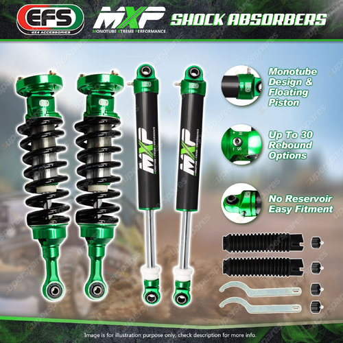 Front + Rear EFS 40mm Lift MXP Shock Absorbers for Toyota Hilux Vigo Revo 05-25