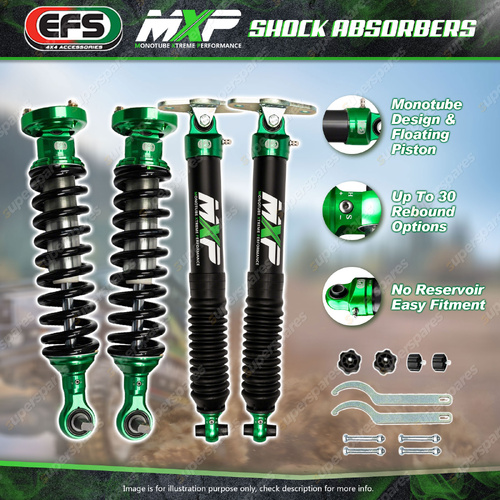 Front + Rear EFS 50mm Lift MXP Shock Absorbers for Ford Everest Next-Gen 22-ON