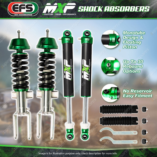 Front + Rear EFS 25mm Lift MXP Shock Absorbers for Volkswagen Amarok 10-23