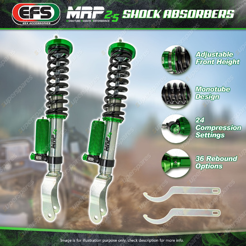 EFS Front 50mm Lift MRP 2.5 Shock Absorbers for Jeep Grand Cherokee WK2 11-15