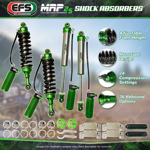 EFS Front 50mm Lift MRP 2.5 Shock Absorbers for Nissan Navara D27 4WD 02/2026-on