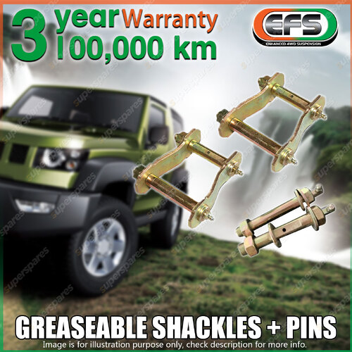 Rear EFS Greaseable Leaf Springs Shackles + Pins for Ford Ranger PJ PK 4WD 06-11