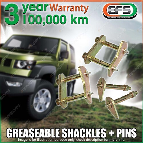 Rear EFS Shackles + Pins for Toyota Landcruiser FJ HJ 47 Series Cab Chassis