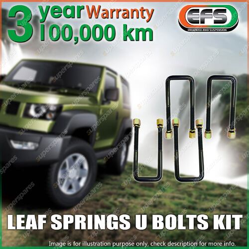 Rear EFS Leaf Spring U Bolt Kit for Nissan Patrol GQ CAB CHASSIS 1980-1997