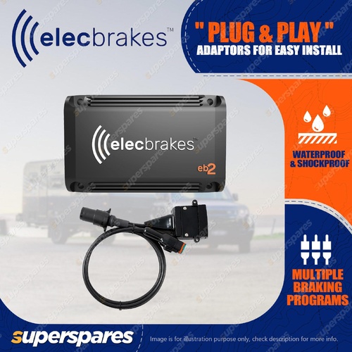 Elecbrakes Electric Brake Controller + Adaptor Bundle A7SR-12 Socket