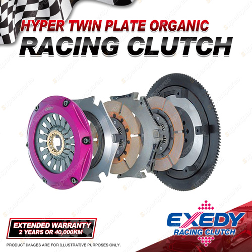 Racing Hyper Twin Plate Organic Clutch Kit for Subaru Impreza WRX GD GG GM G3