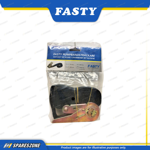 Fasty Ratchet Strap 5m x 25mm 800Kg - High Tenacity Polypropylene Strap