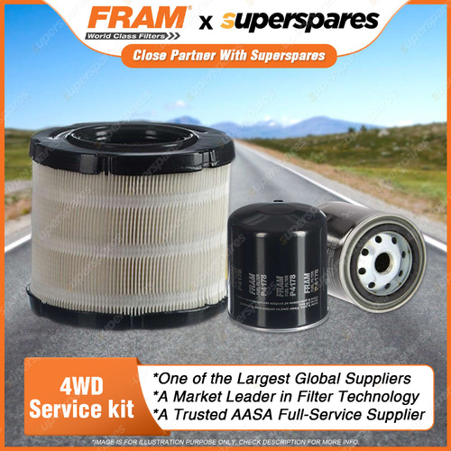Fram 4WD Filter Service Kit for Holden Rodeo Diesel TFR77 4Cyl Turbo Diesel