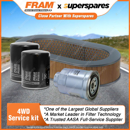 Fram 4WD Oil Air Fuel Filter Service Kit for Nissan Patrol GU 4.2L Refer RSK13