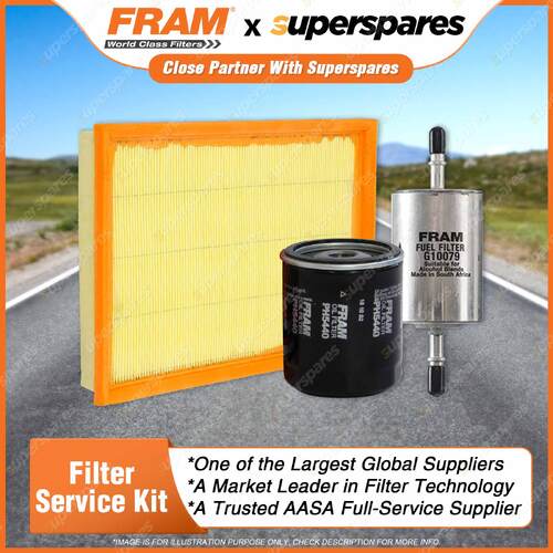 Fram Filter Service Kit Oil Air Fuel for Holden Barina Combo Tigra Vxr Combo