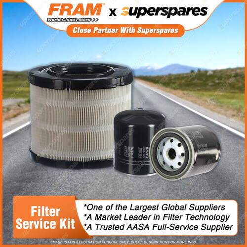 Fram Filter Service Kit Oil Air Fuel for Holden Rodeo RA 03/2003-2008