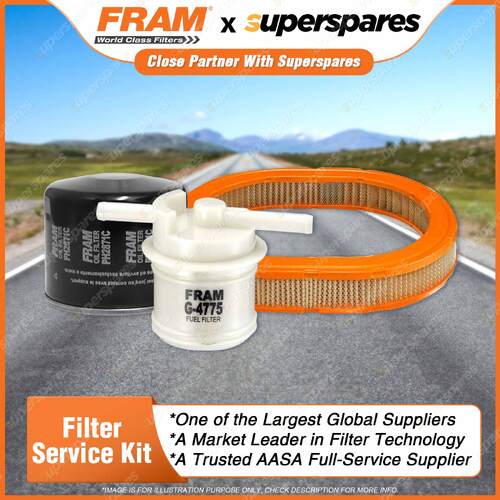 Fram Filter Service Kit Oil Air Fuel for Ford Laser KC E5 Tx3 KE Meteor GA GB