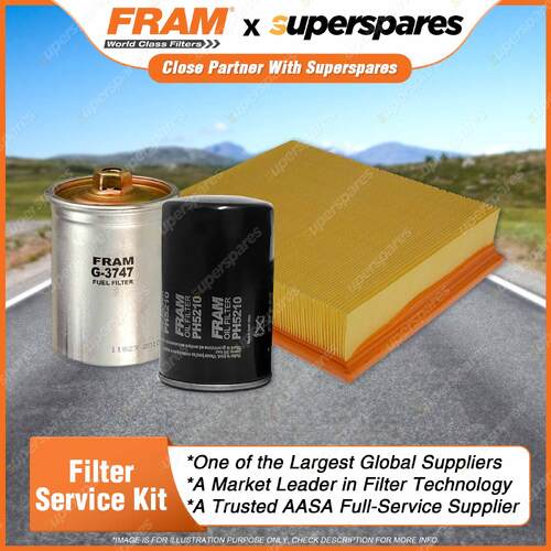 Fram Filter Service Kit Oil Air Fuel for Audi 80 B4 2.3E 08/1992-1994