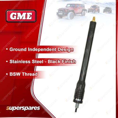 GME Elevated-Feed Black Antenna Base with 4.5m Cable - BSW Thread ABL017B
