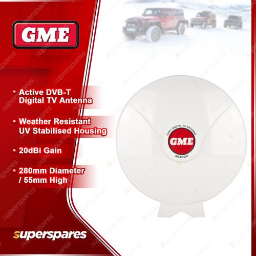 GME 280mm x 55mm 20dBi Gain Omni-Directional TV Antenna - 4WD Offroad AE3000