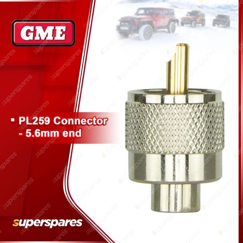 GME Replacement PL259 Connector Plug - 5.6Mm End Part Number PL2592S