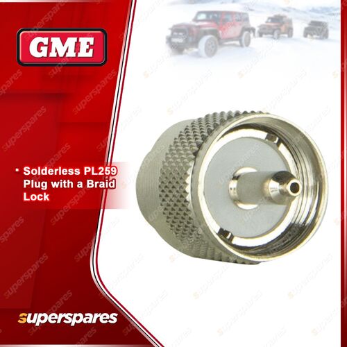 GME Brand Replacement Solderless PL259 Connector - Braid Lock PL2593