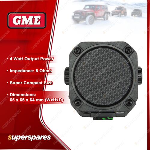 GME 4 Watt Black Extension Speaker - Super Compact Size 65 x 65 x 64 mm
