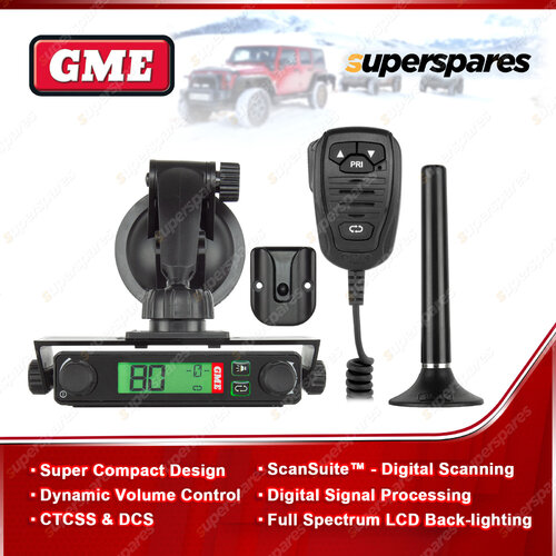 GME 5 Watt Super Compact UHF CB Radio with Plug N Play Kit - TX3120SPNP