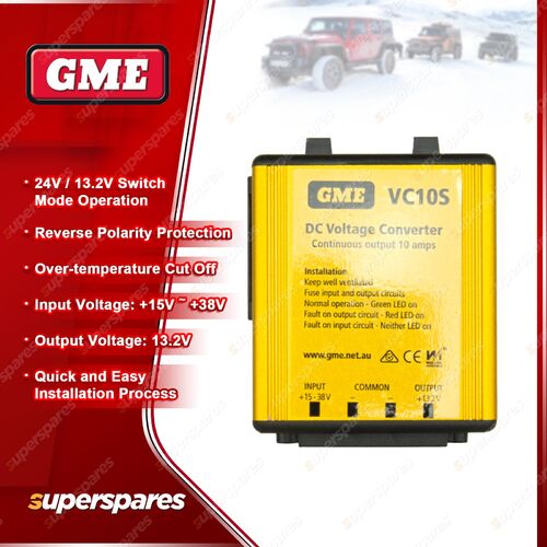 GME Continuous Output 10 Amp DC Voltage Converter for UHF CB radio VC10S