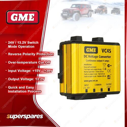 GME Continuous Output 4 Amp DC Voltage Converter for UHF CB radio VC4S
