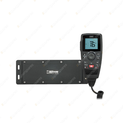 GME Black Box VHF Marine Radio Waterproof Black - IPX7 Ingress Protection GX750B