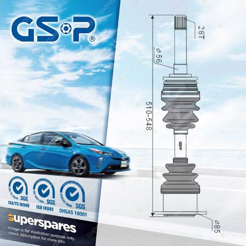 GSP Front Right CV Joint Drive Shaft for Mitsubishi Pajero NA NB NC ND NG 83-91