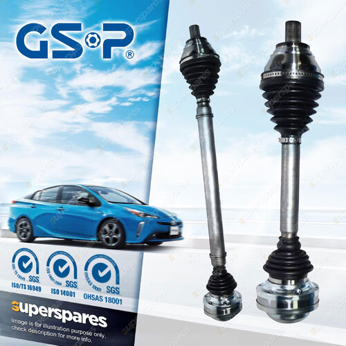 GSP Front LH + RH CV Joint Drive Shafts for Volkswagen Caddy 2K 1.9L BJB BLS