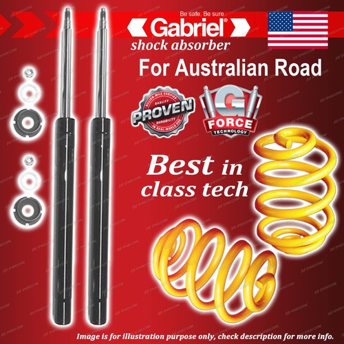 Front Gabriel Ultra Shocks + Lowered King Coil Springs for BMW E30 323 45mm OD