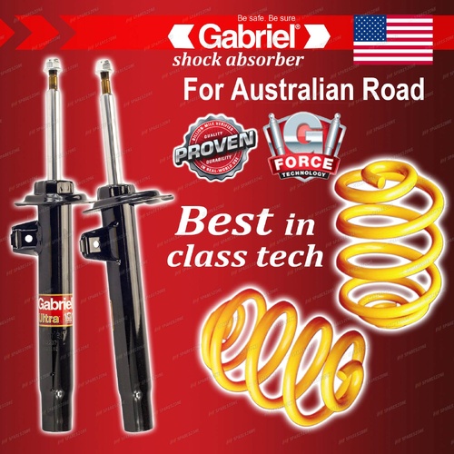 Front Gabriel Ultra Shocks + Lowered King Coil Springs for BMW E46 318 Sedan