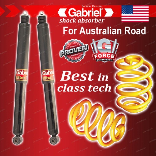 Rear Gabriel Ultra Shocks + Lowered King Coil Springs for Daewoo Cielo 2 DOOR