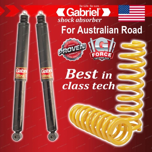 Rear Gabriel Ultra Shocks + STD King Coil Springs for Daewoo Cielo 1.5L 4 DOOR