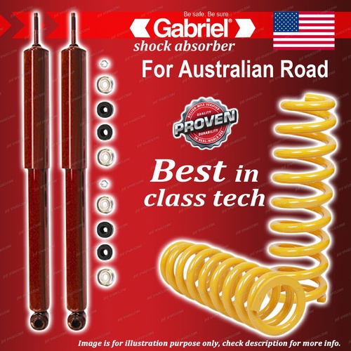Rear Gabriel Guardian Shocks + Raised King Coil Springs for Daewoo Musso 4WD