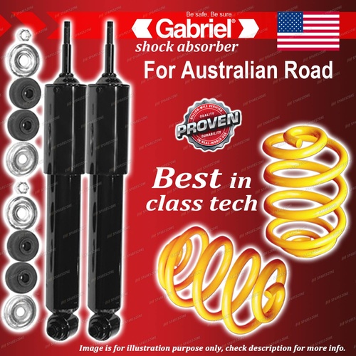 Front Gabriel Classic Shocks + Lowered King Springs for Fiat 124 Sedan Coupe